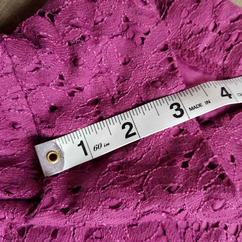 ☀️3/$25 Nicole Miller Purple Eyelet Lace Shorts E6 - Picture 8 of 8